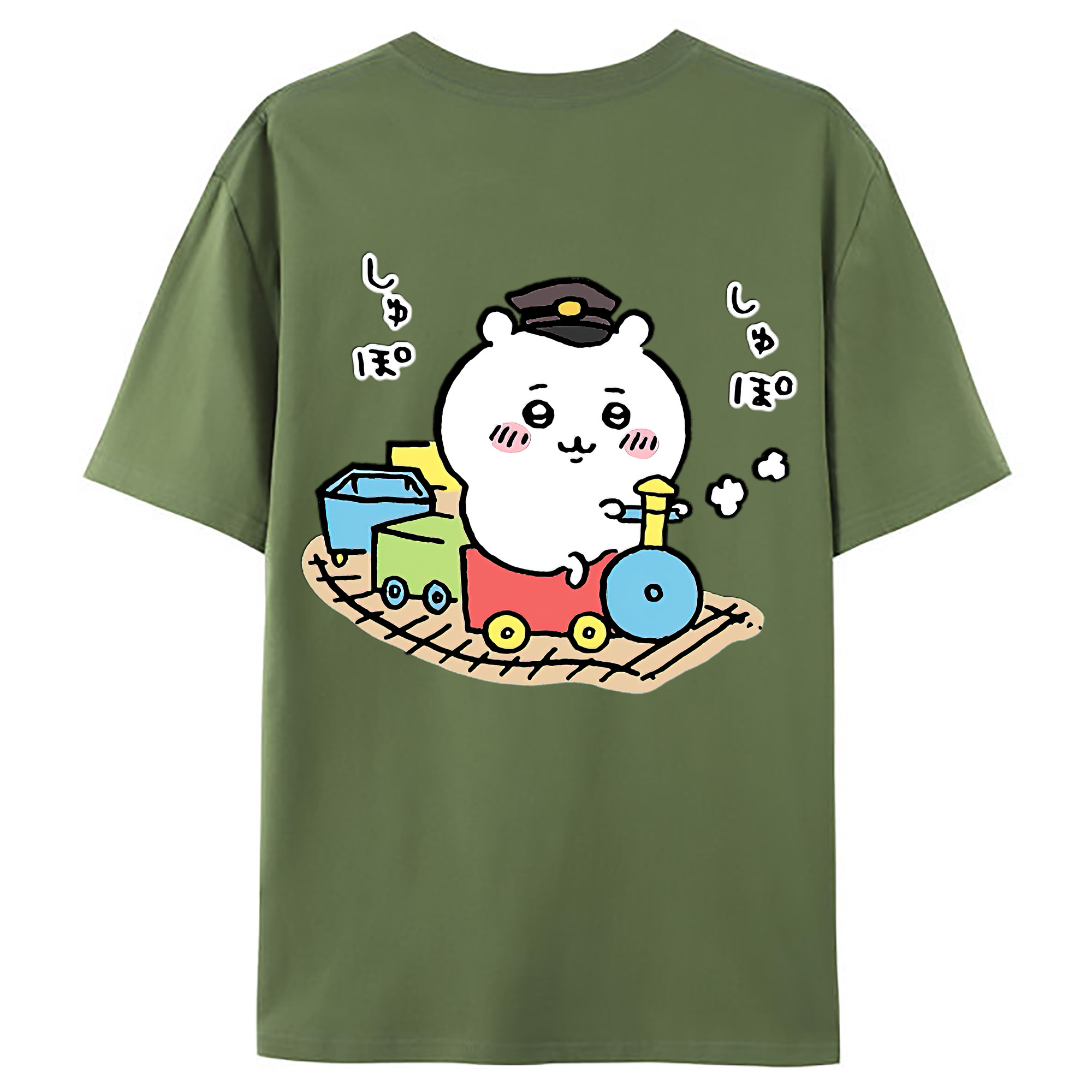 （画像用） ちいかわ ちいかわ Chii-kawa chiikawa 綿100％ メンズ半袖Tシャツ（バックプリント） 通気性